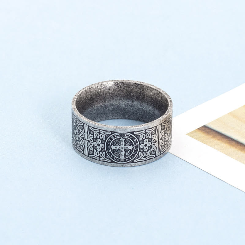 Vintage St. Benedict Catholic Ring