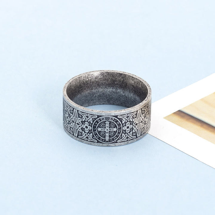 Vintage St. Benedict Catholic Ring