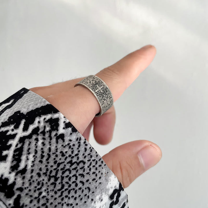 Vintage St. Benedict Catholic Ring