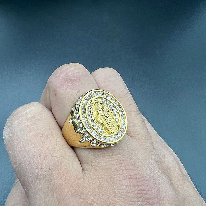 Virgin Mary Stainless Steel Catholic Ring