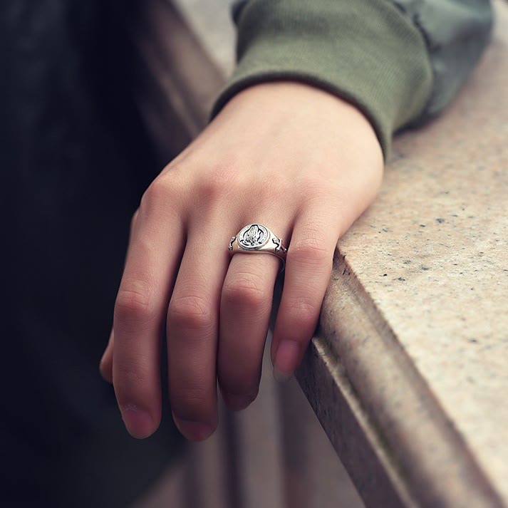 Praying Hands Adjustable Ring