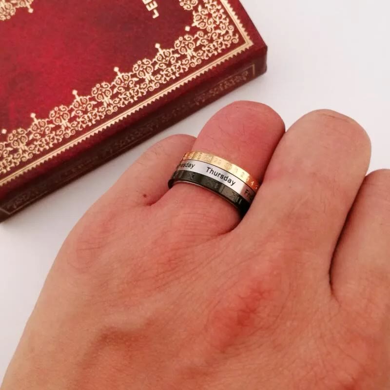 "The Genesis" Time and Date Ring: God's Seven Days of Creation