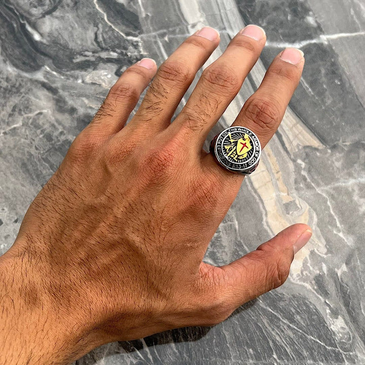 Knight's Armor Shield Protection Titanium Ring