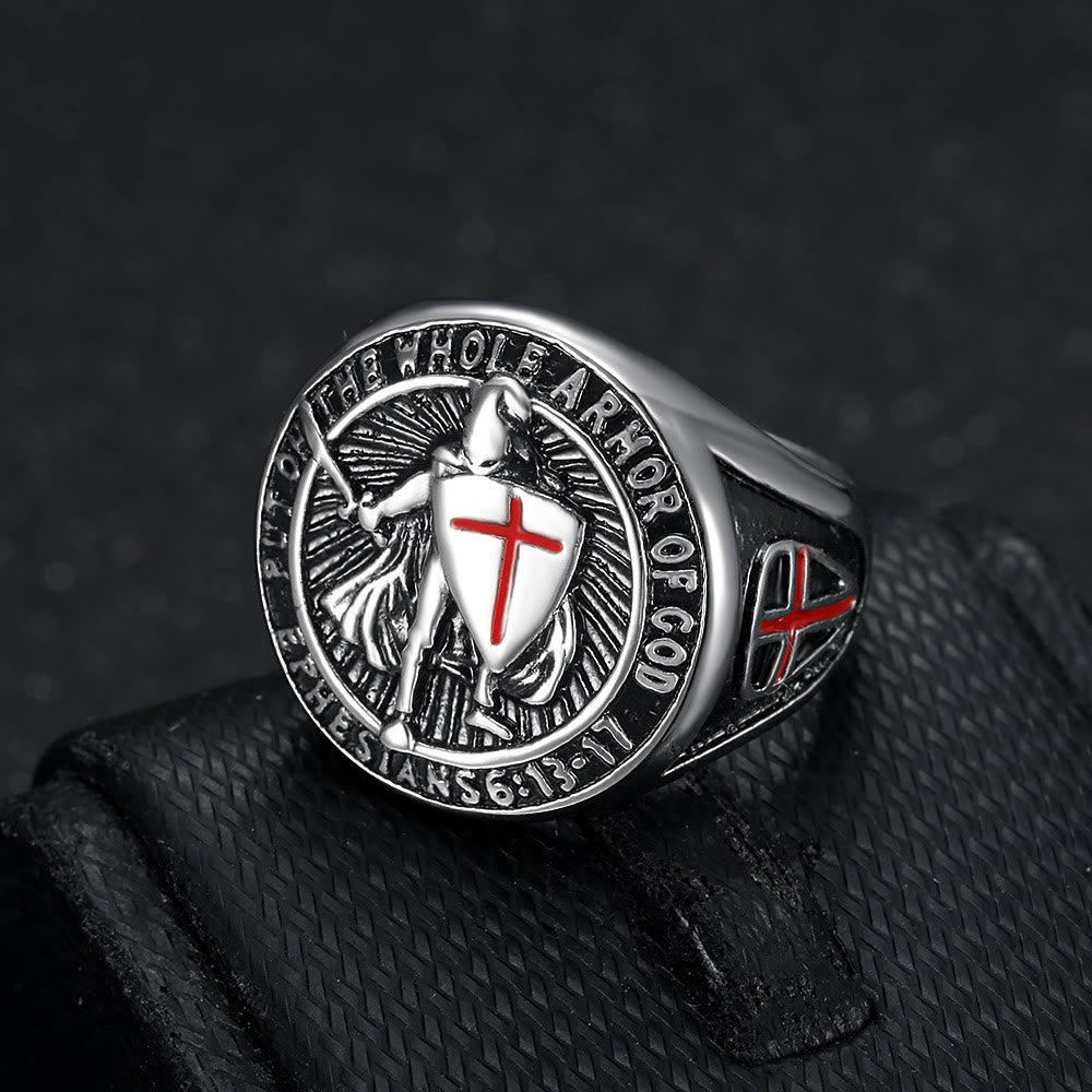 Knight's Armor Shield Protection Titanium Ring