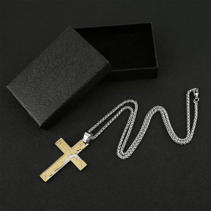 Jesus Crucifix Religion Cross Pendant Necklace