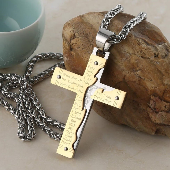 Jesus Crucifix Religion Cross Pendant Necklace