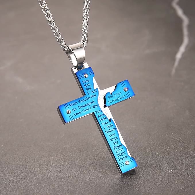 Jesus Crucifix Religion Cross Pendant Necklace