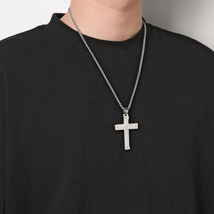 Jesus Crucifix Religion Cross Pendant Necklace