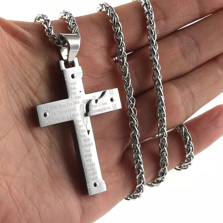 Jesus Crucifix Religion Cross Pendant Necklace