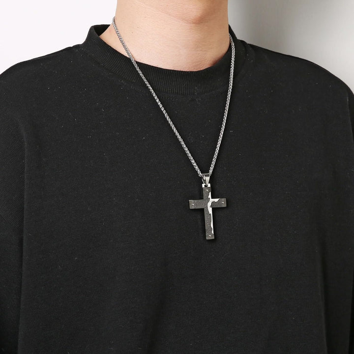 Jesus Crucifix Religion Cross Pendant Necklace