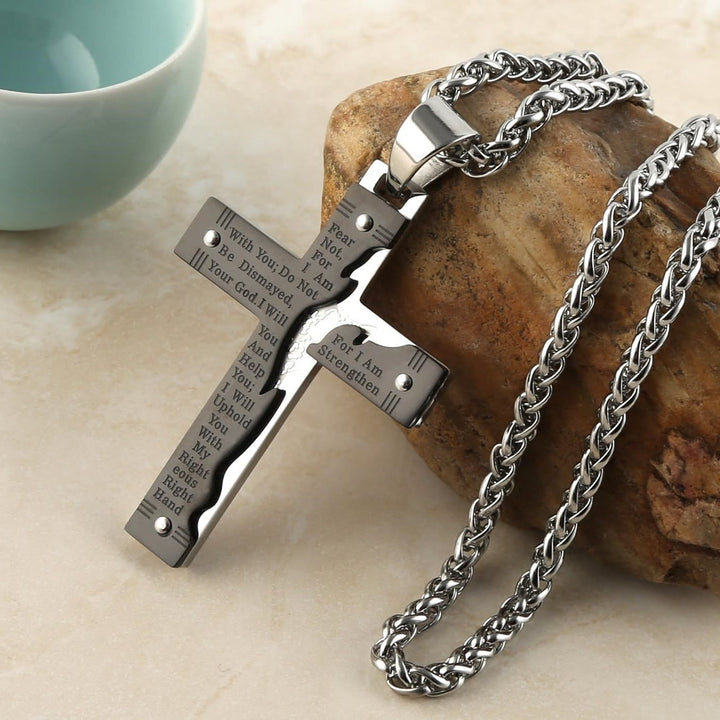 Jesus Crucifix Religion Cross Pendant Necklace