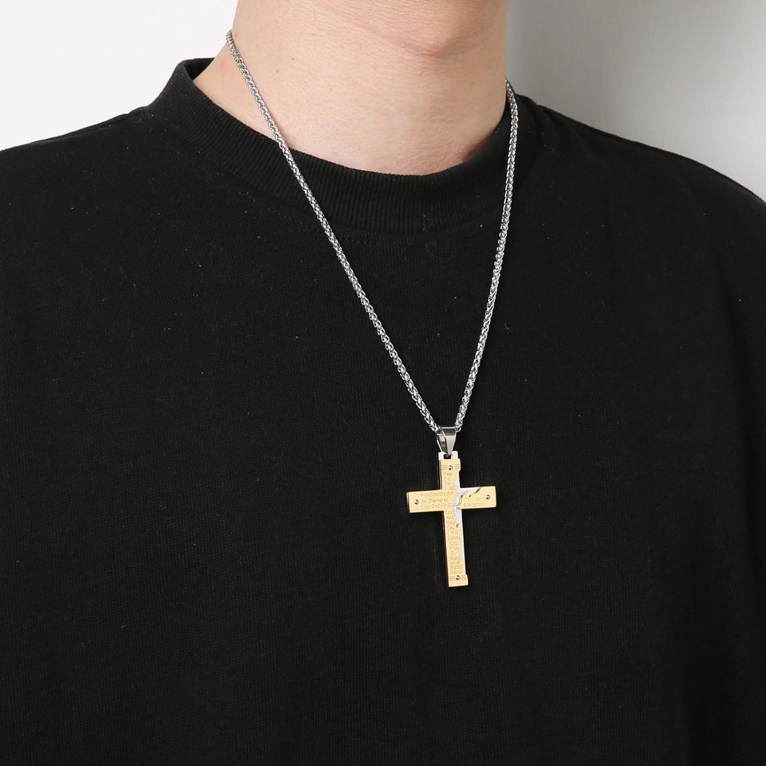 Jesus Crucifix Religion Cross Pendant Necklace