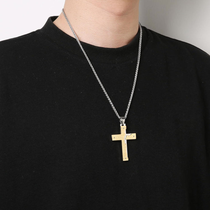 Jesus Crucifix Religion Cross Pendant Necklace
