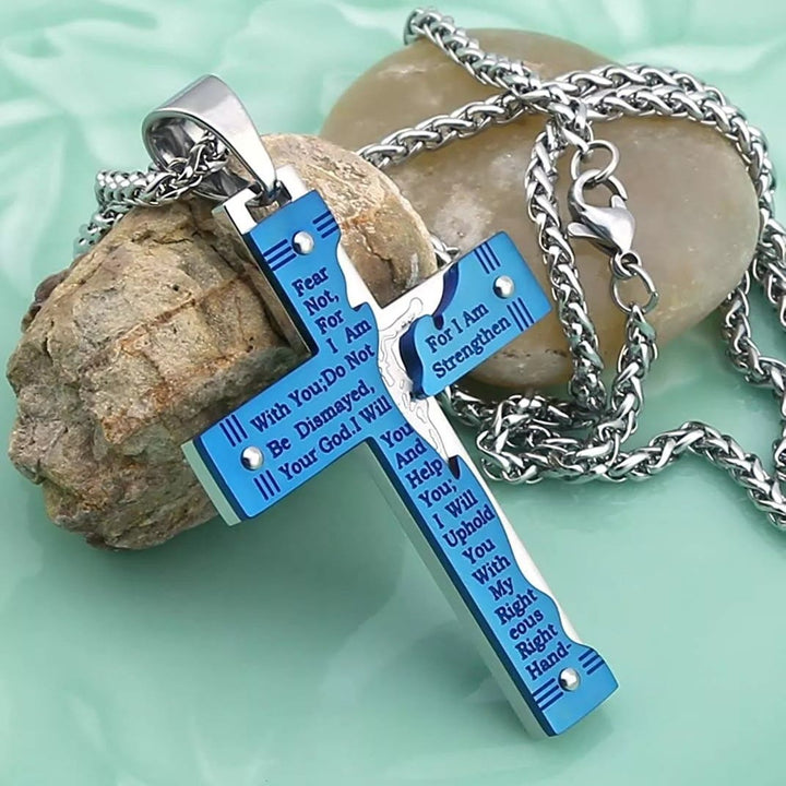 Jesus Crucifix Religion Cross Pendant Necklace