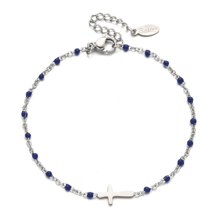 Delicate Minimalist Cross Bracelet