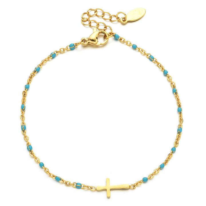 Delicate Minimalist Cross Bracelet