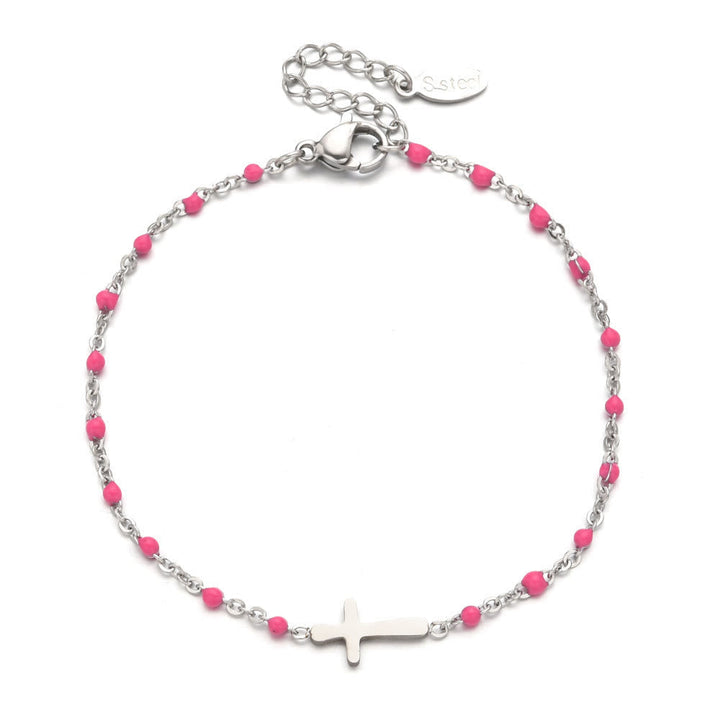 Delicate Minimalist Cross Bracelet