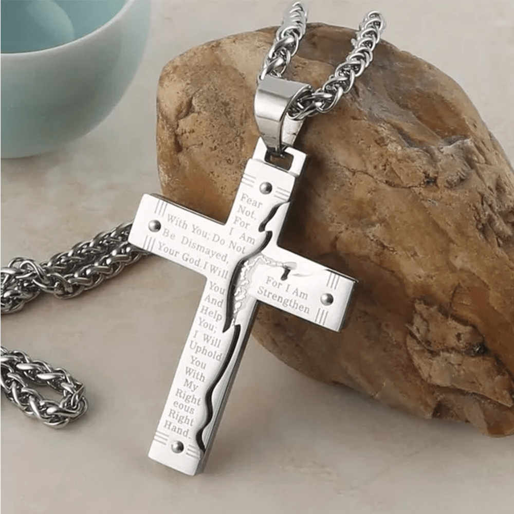 Jesus Crucifix Religion Cross Pendant Necklace