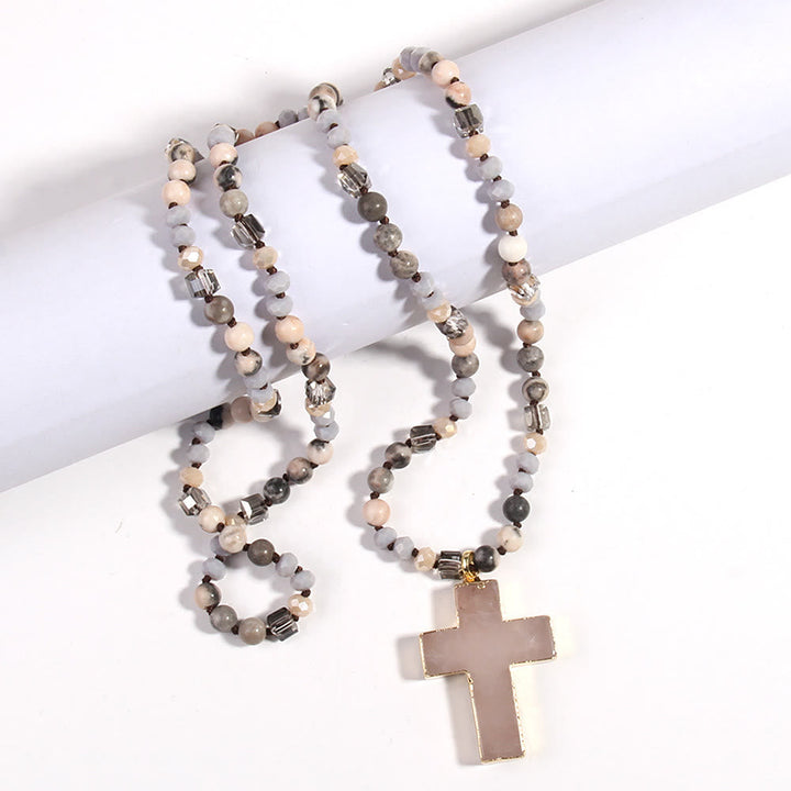 Catholic Cross Pendant Christian Necklace Religious Jewelry