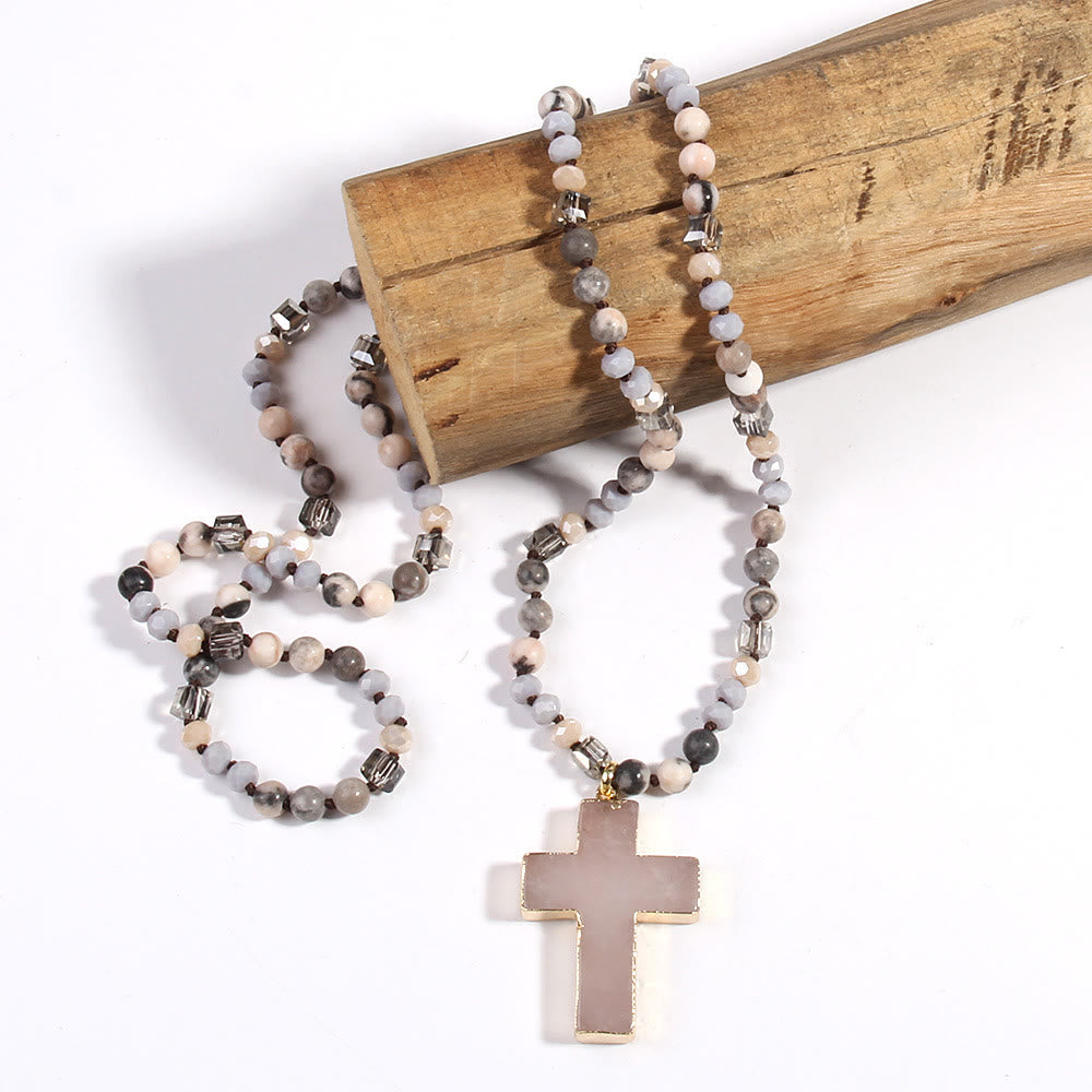 Catholic Cross Pendant Christian Necklace Religious Jewelry