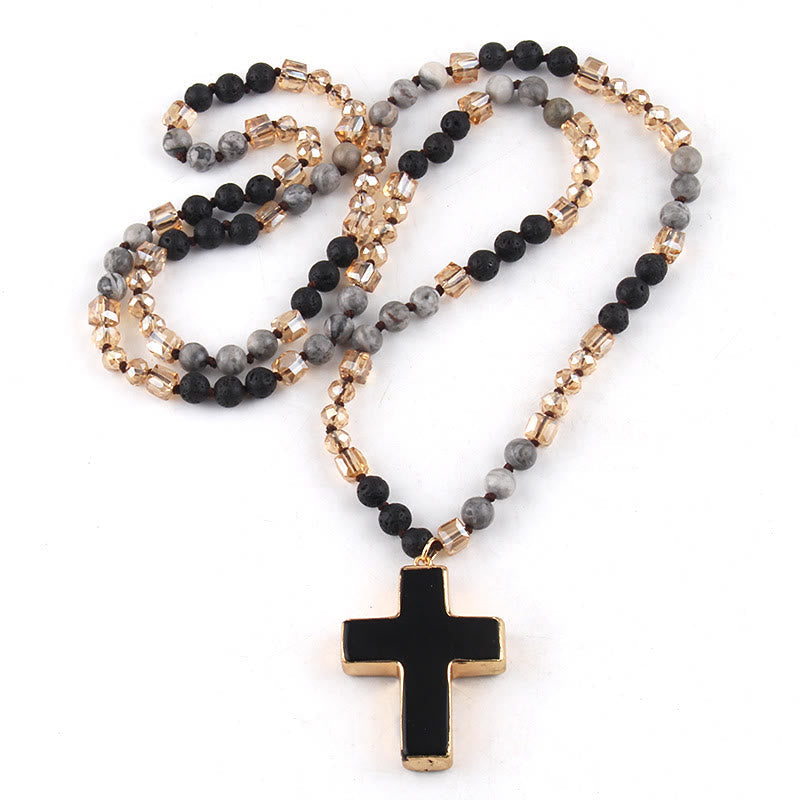 Catholic Cross Pendant Christian Necklace Religious Jewelry
