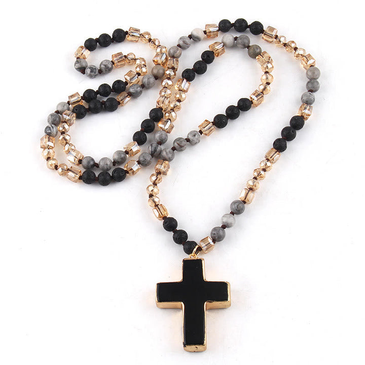 Catholic Cross Pendant Christian Necklace Religious Jewelry
