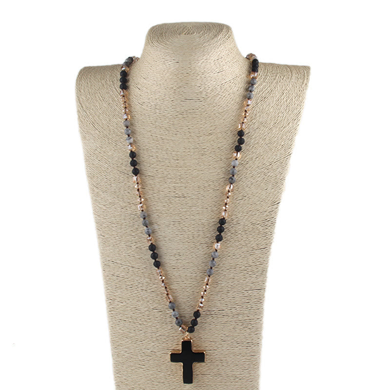Catholic Cross Pendant Christian Necklace Religious Jewelry