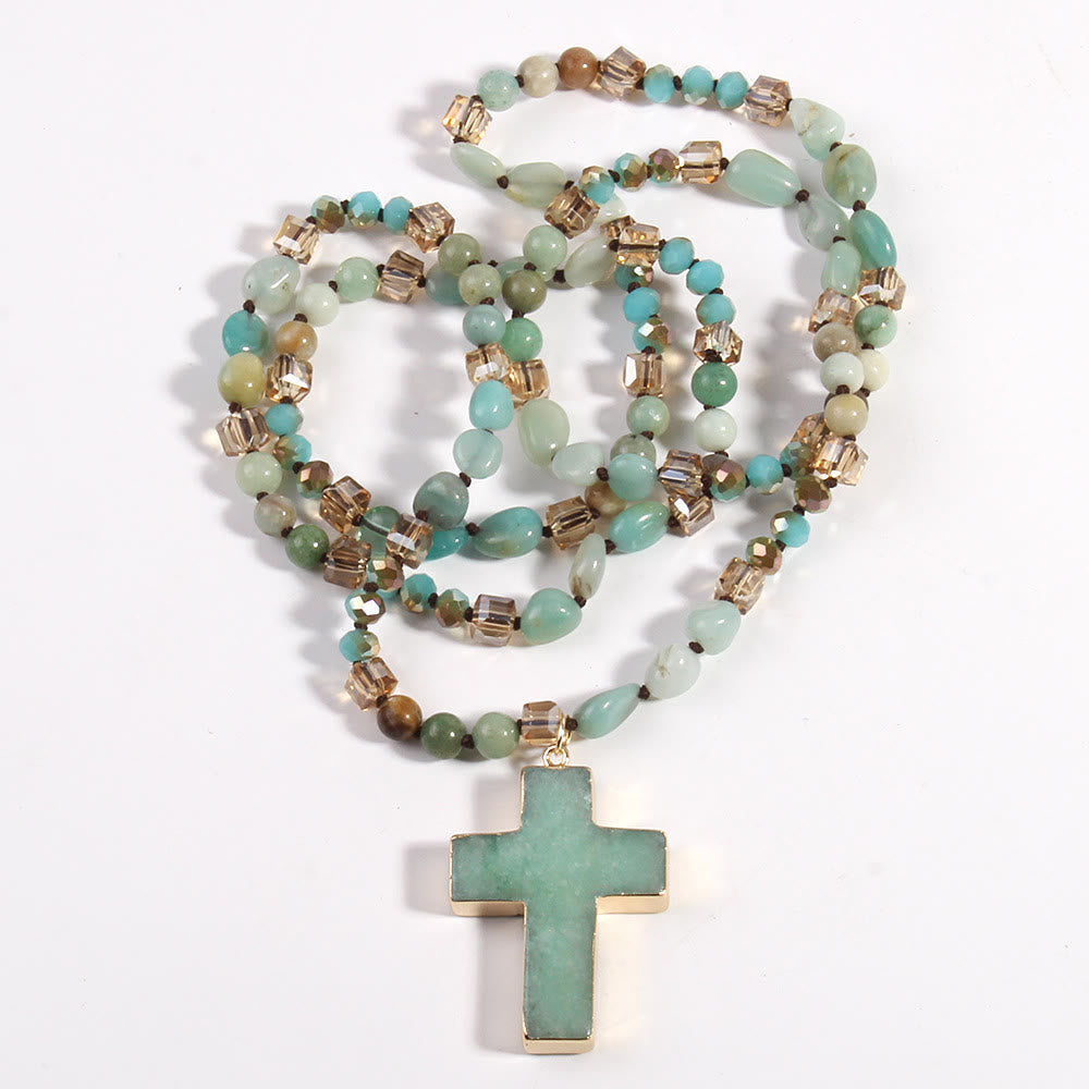 Catholic Cross Pendant Christian Necklace Religious Jewelry