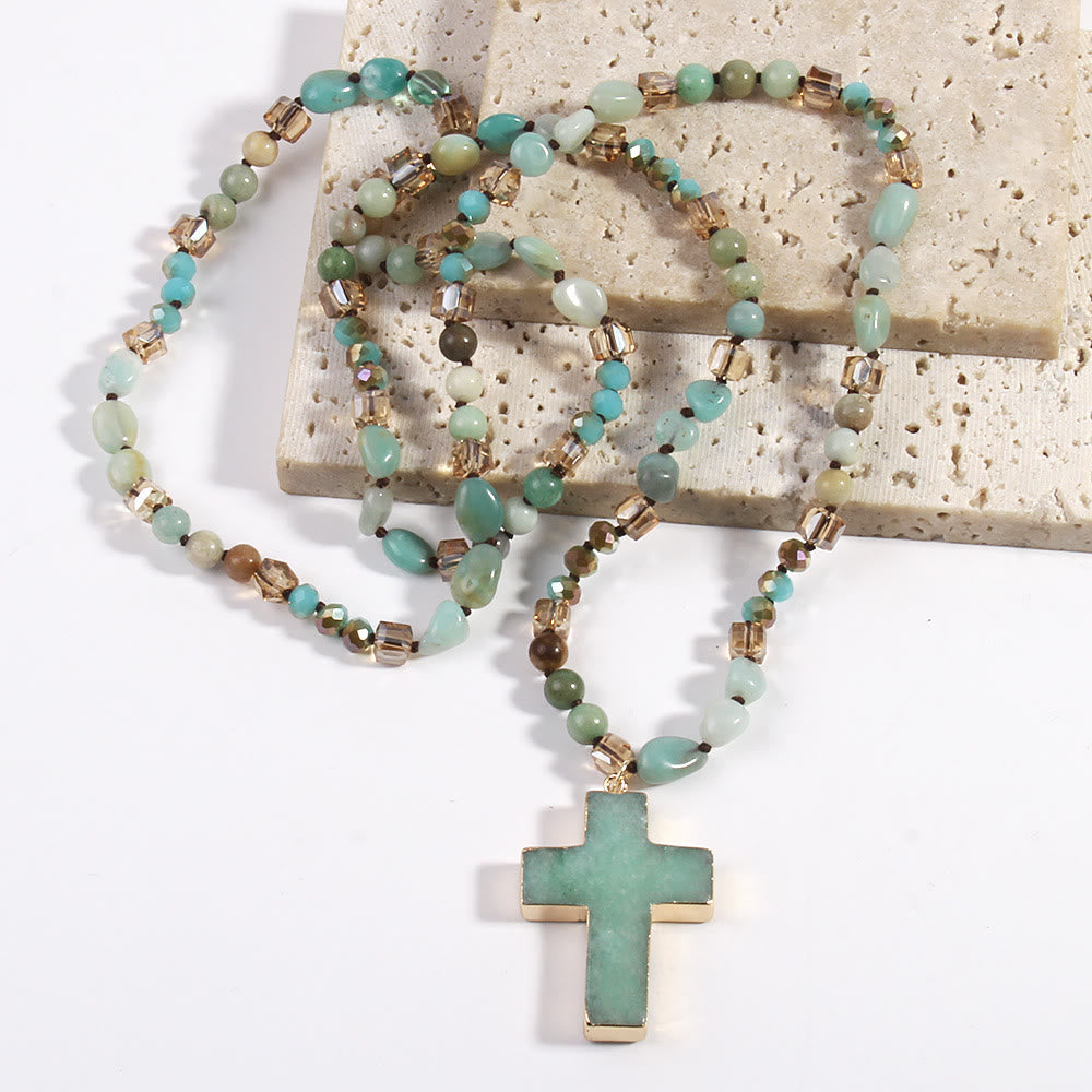 Catholic Cross Pendant Christian Necklace Religious Jewelry