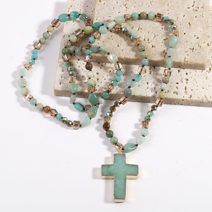 Catholic Cross Pendant Christian Necklace Religious Jewelry