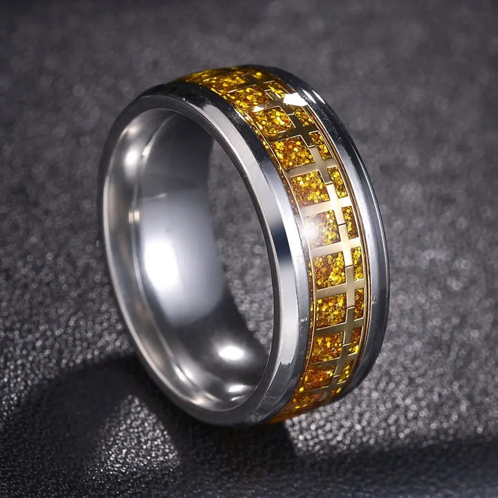Shinny Jesus Cross Ring Religious Band Jewelry