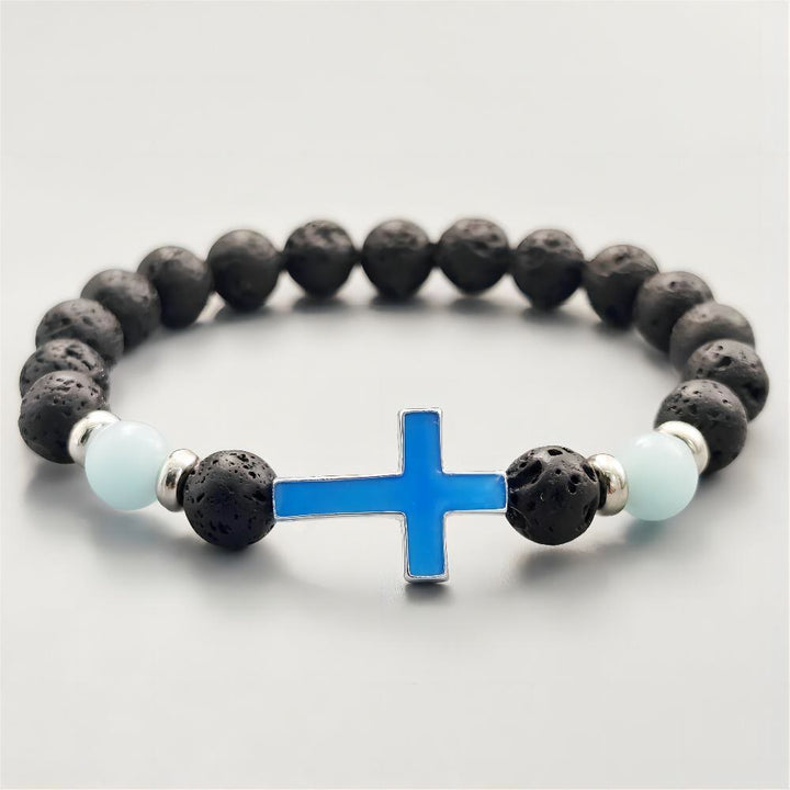 Glow in the Dark  Cross Bracelet
