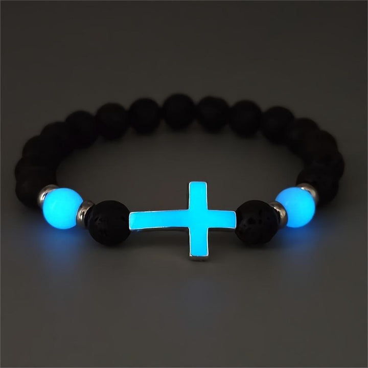 Glow in the Dark  Cross Bracelet