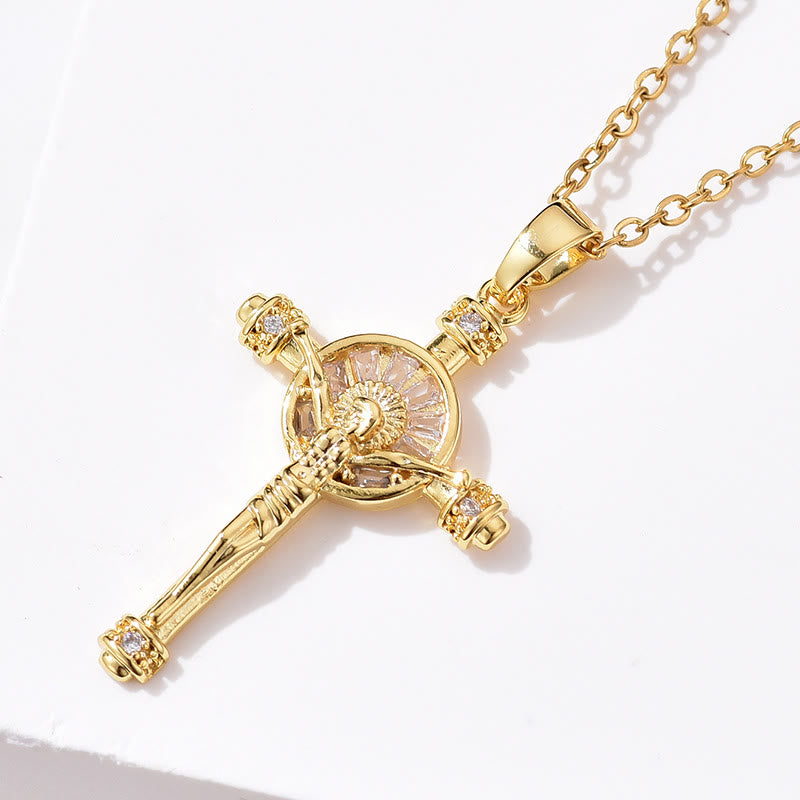 Jesus Cross Crucifix Christian Faith Necklace