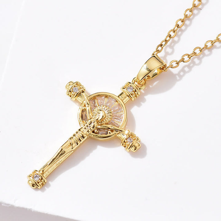 Jesus Cross Crucifix Christian Faith Necklace