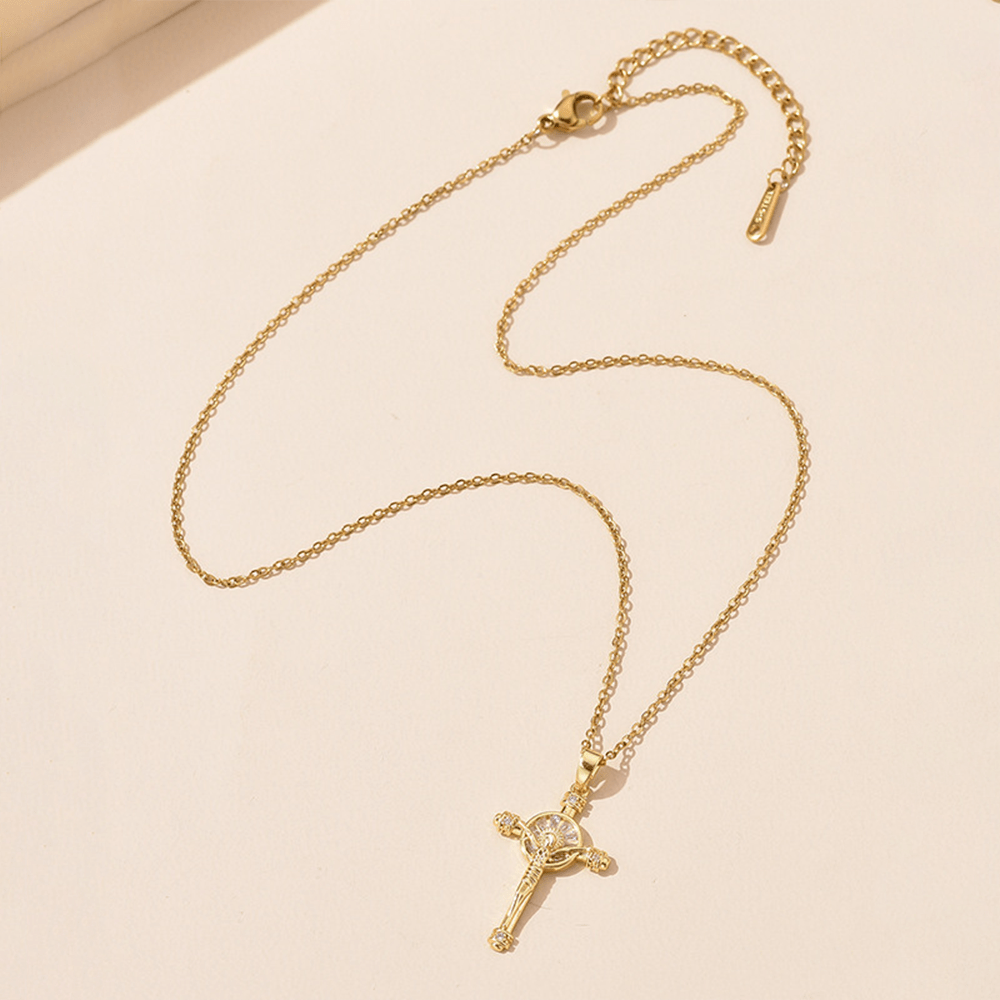 Jesus Cross Crucifix Christian Faith Necklace