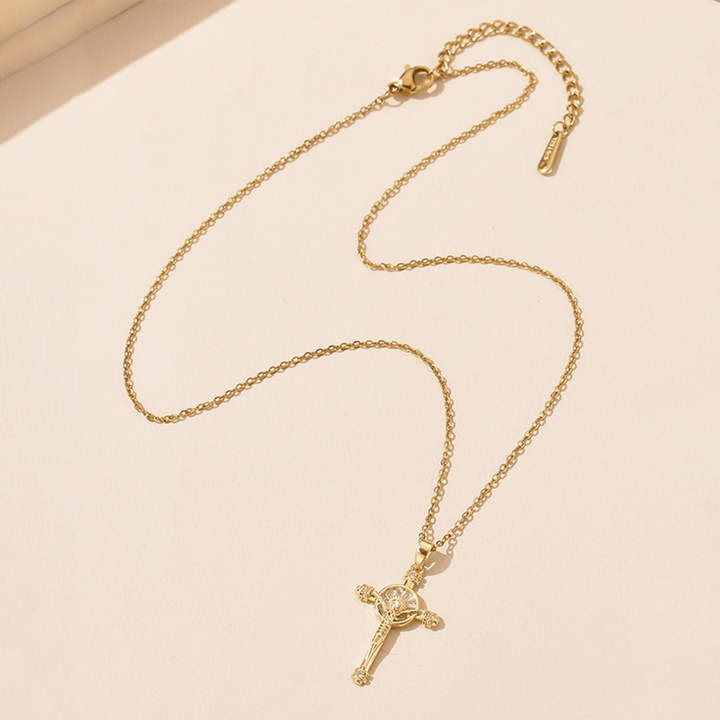 Jesus Cross Crucifix Christian Faith Necklace