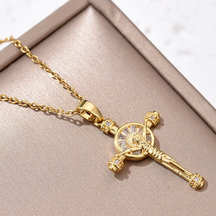 Jesus Cross Crucifix Christian Faith Necklace