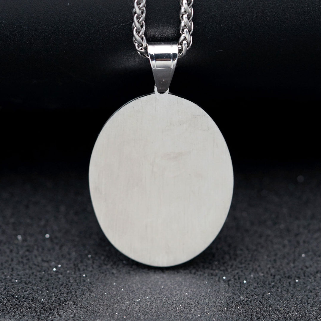 Virgin Mary Religious Stainless Steel Pendant Necklace
