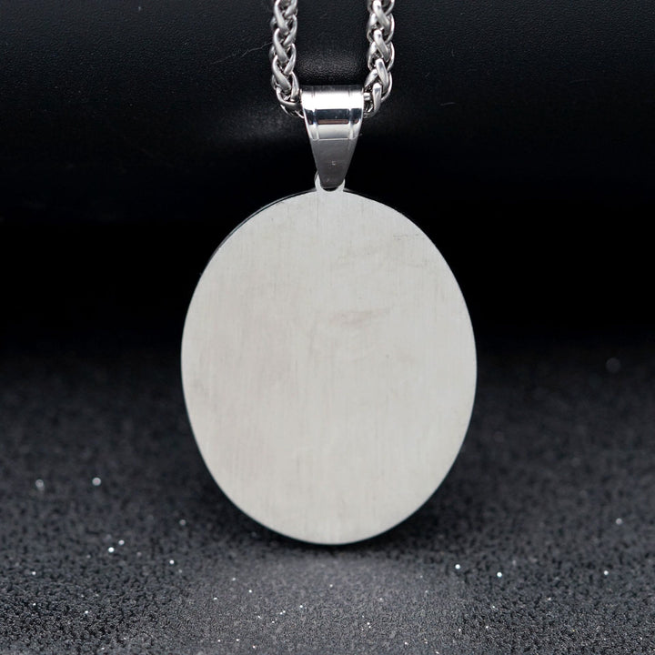 Virgin Mary Religious Stainless Steel Pendant Necklace