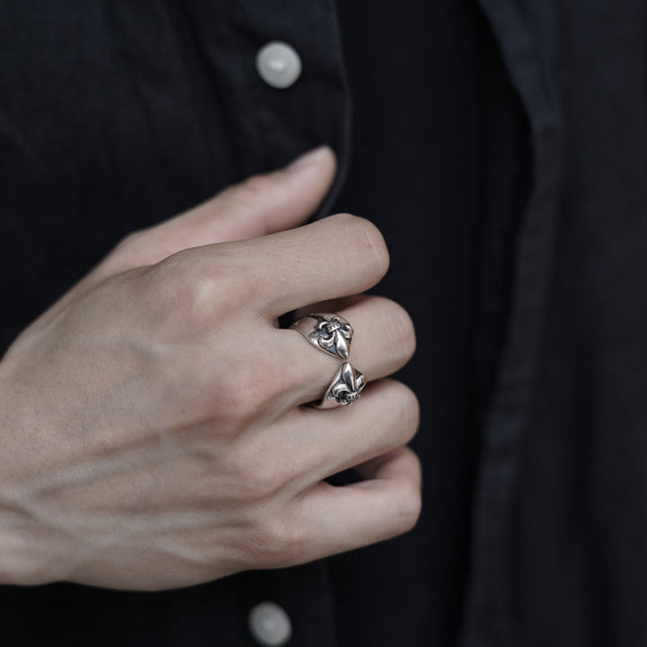 Medieval Retro Cross Iris Ring
