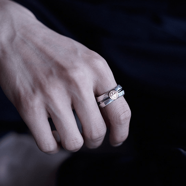 Medieval Retro Cross Iris Ring