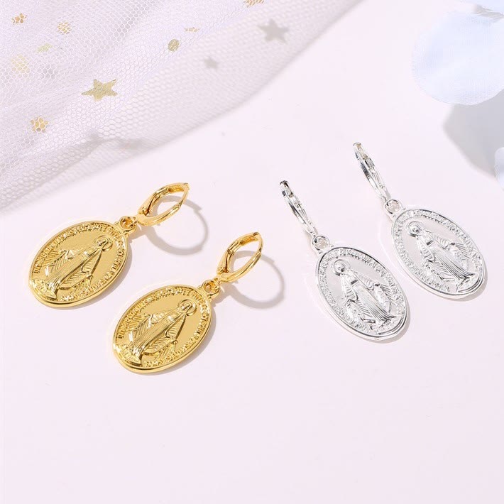 Miraculous Mary Medals Religion Earrings VIP