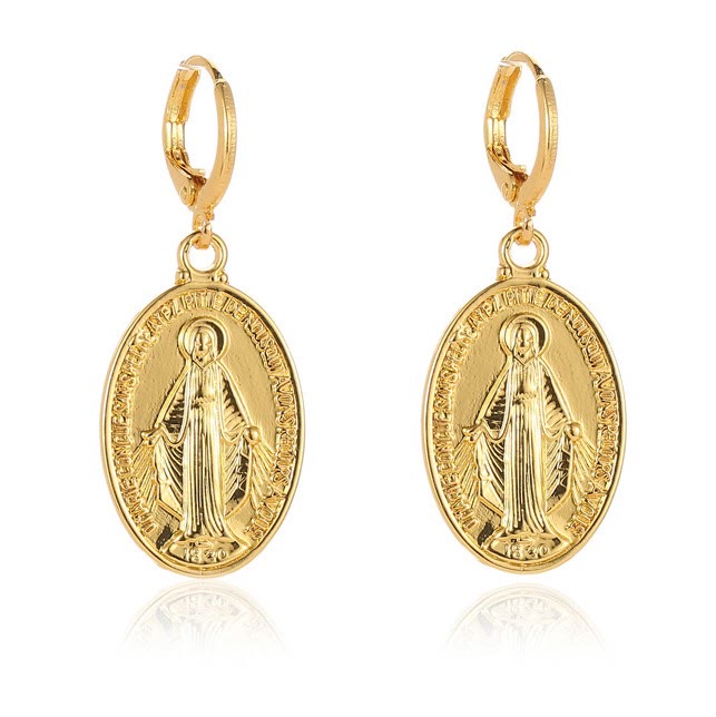 Miraculous Mary Medals Religion Earrings VIP
