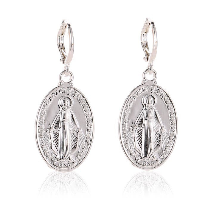 Miraculous Mary Medals Religion Earrings VIP
