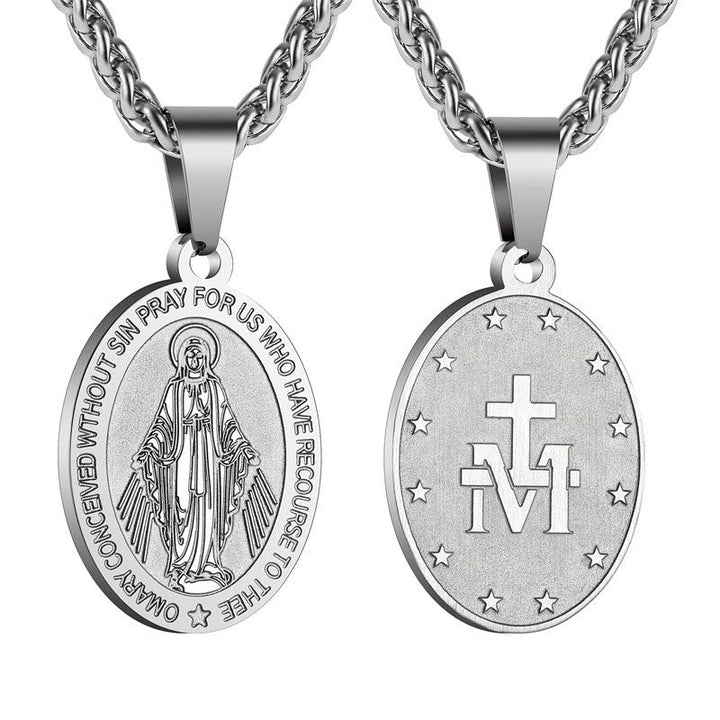 Miraculous Mary Pendant Religion Necklace