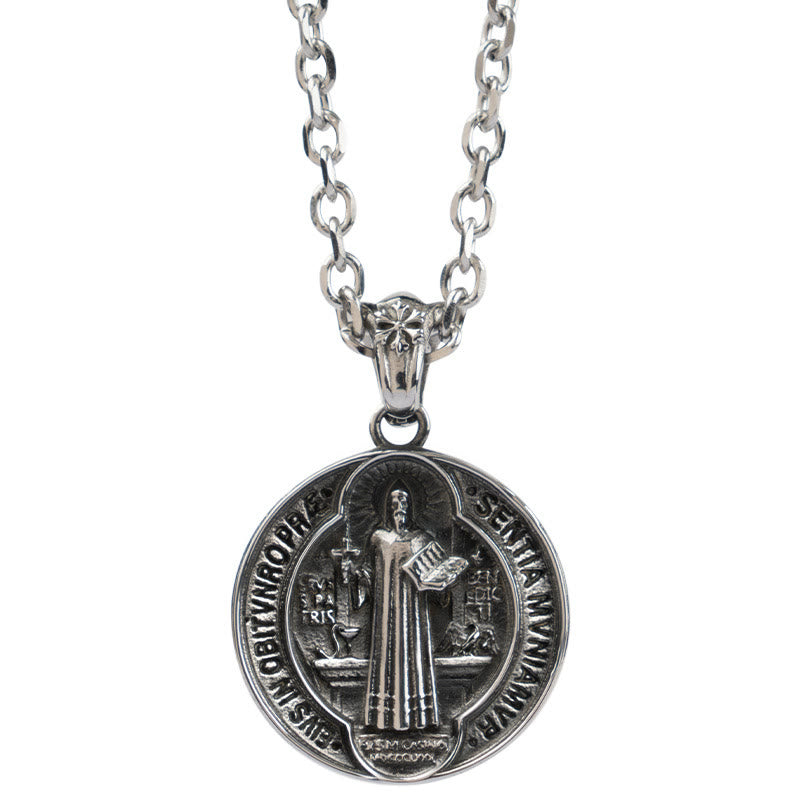 St. Benedict Home Blessing Alloy Necklace