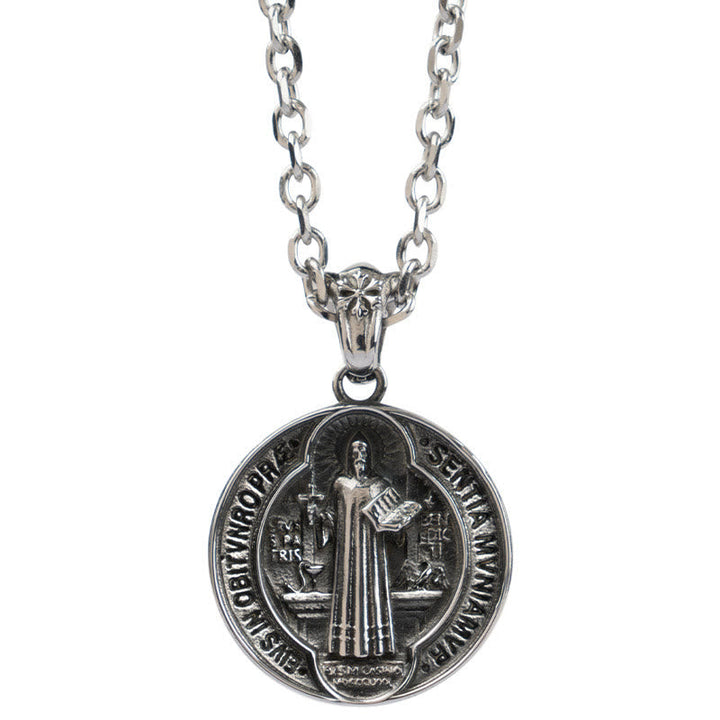 St. Benedict Home Blessing Alloy Necklace
