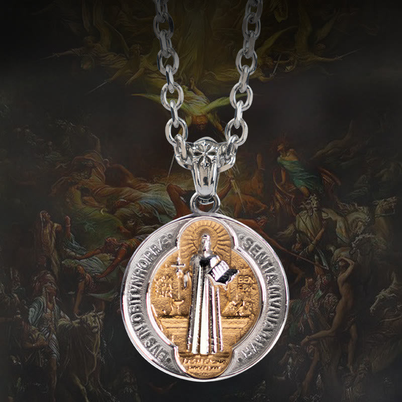 St. Benedict Home Blessing Alloy Necklace