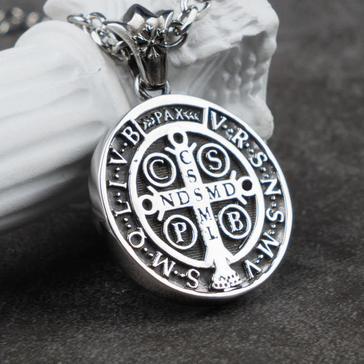 St. Benedict Home Blessing Alloy Necklace